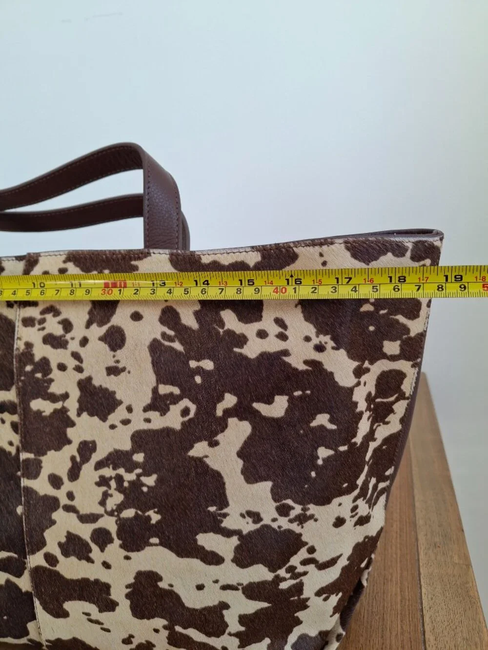 (New) Lucky Brand – Noel Calf Hair Leather Tote Shoulder Bag (Dark Cappucino)
